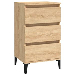 vidaXL Table de chevet ch&ecirc;ne sonoma 40x35x70 cm bois d'ing&eacute;nierie
