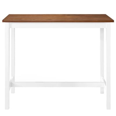 vidaXL Table de bar Bois massif 108x60x91 cm