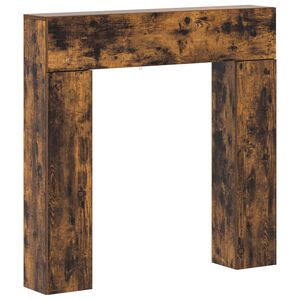 vidaXL Cadre de chemin&eacute;e Ch&ecirc;ne fum&eacute; 102 x 18 x 100,5 cm