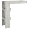 vidaXL Table de bar murale Gris Béton 102x45x103,5cm Bois d'ingénierie