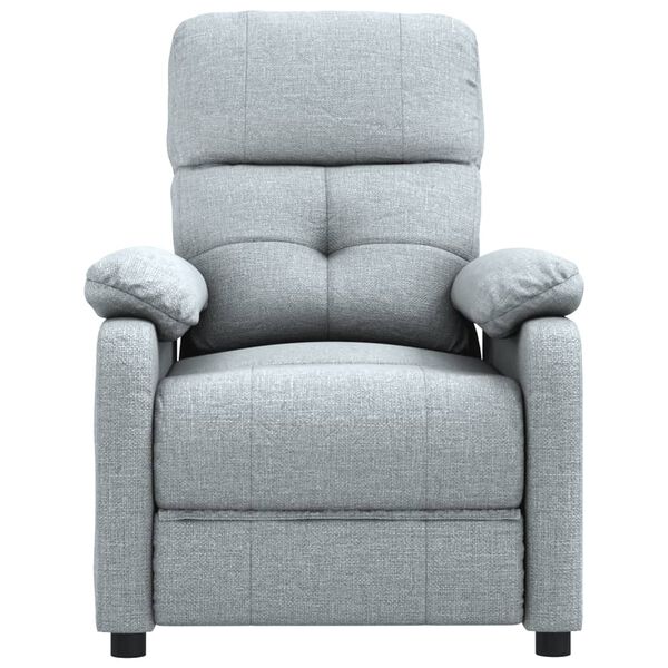 vidaXL Fauteuil inclinable Gris clair Tissu