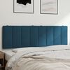 vidaXL Coussin de t&ecirc;te de lit Hanko bleu 160 cm velours