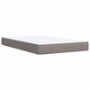 vidaXL Sommier à lattes de lit avec matelas taupe 120x190 cm tissu