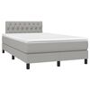 vidaXL Sommier &agrave; lattes de lit matelas LED gris clair 120x190 cm tissu