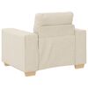 vidaXL Canap&eacute; 3 pcs Beige 221 x 80 x 80 cm Tissu en lin m&eacute;lang&eacute;