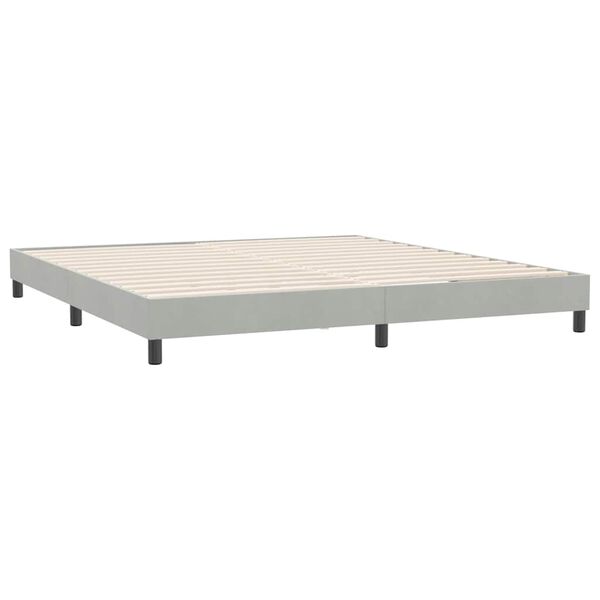 vidaXL Sommier &agrave; lattes de lit sans matelas gris clair 180x220 cm