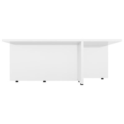 vidaXL Table basse Blanc brillant 79,5x79,5x30 cm Aggloméré
