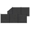 vidaXL Ensemble de Cl&ocirc;ture 6 pc 965 x 186 cm WPC et Aluminium Noir