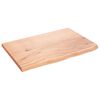vidaXL &Eacute;tag&egrave;re murale marron clair 60x40x2 cm bois ch&ecirc;ne massif trait&eacute;