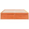 vidaXL Cadre de lit sans matelas cire marron 140x190cm bois pin massif
