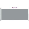 vidaXL Auvent latéral rétractable de patio 180x500 cm Gris