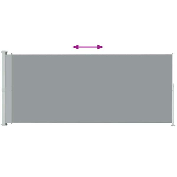 vidaXL Auvent latéral rétractable de patio 180x500 cm Gris