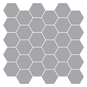 vidaXL Carreau hexagonal 50 pcs Gris 30 x 30 cm Polyur&eacute;thane et PET