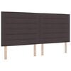 vidaXL T&ecirc;te de lit Marron fonc&eacute; 200 cm tissu