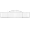 vidaXL Paniers à gabions arqués 9 pcs 300x30x60/80 cm Fer galvanisé