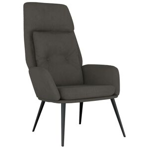 vidaXL Chaise de relaxation Gris fonc&eacute; Similicuir daim