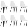 vidaXL Chaises &agrave; manger lot de 6 blanc PP