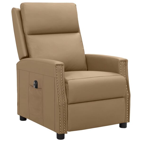 vidaXL Fauteuil inclinable &eacute;lectrique Cappuccino Similicuir