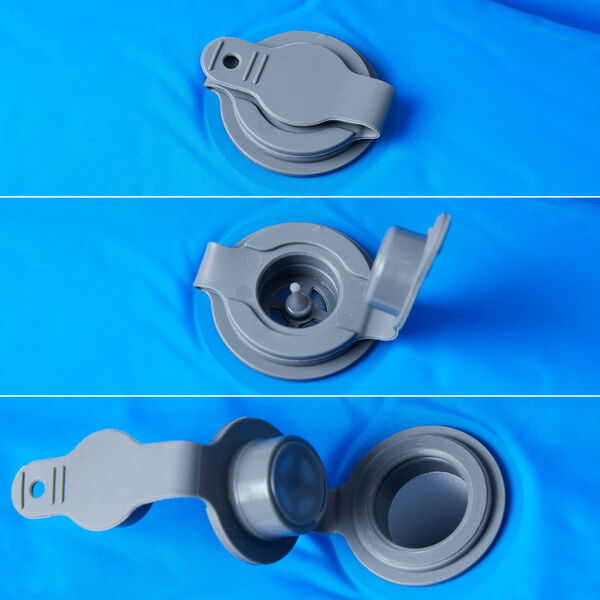 vidaXL Matelas de camping autogonflant avec oreiller 1 personne bleu