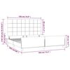 vidaXL Cadre de lit sans matelas taupe 180x200 cm tissu