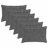 vidaXL Housse de coussin 6 pc HOUTEN Gris fonc&eacute; 30 x 50 cm