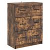 vidaXL Armoire &agrave; tiroirs Ch&ecirc;ne fum&eacute; 66 x 34,5 x 87 cm