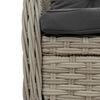 vidaXL Ensemble à manger de jardin et coussins 7 pcs gris clair rotin