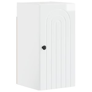 vidaXL Armoire murale de salle de bain ALKMAAR Blanc brillant