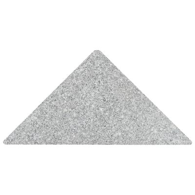 vidaXL Plaque de poids triangulaire pour parasol Granit 15 kg Gris