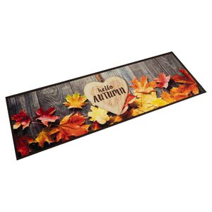 vidaXL Tapis de cuisine lavable impression d'automne 45x150 cm velours
