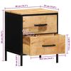vidaXL Cabinet de chevet 2 pcs Marron et Noir 40 x 35 x 50 cm
