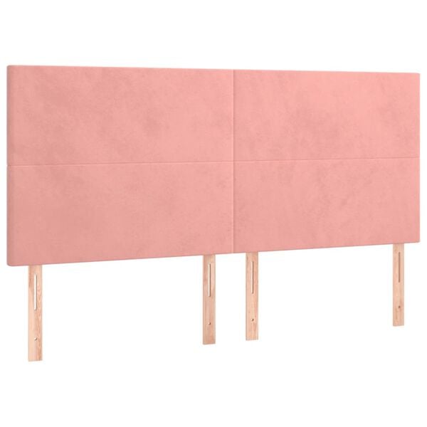 vidaXL T&ecirc;te de lit Rose 200x5x118/128 cm Velours