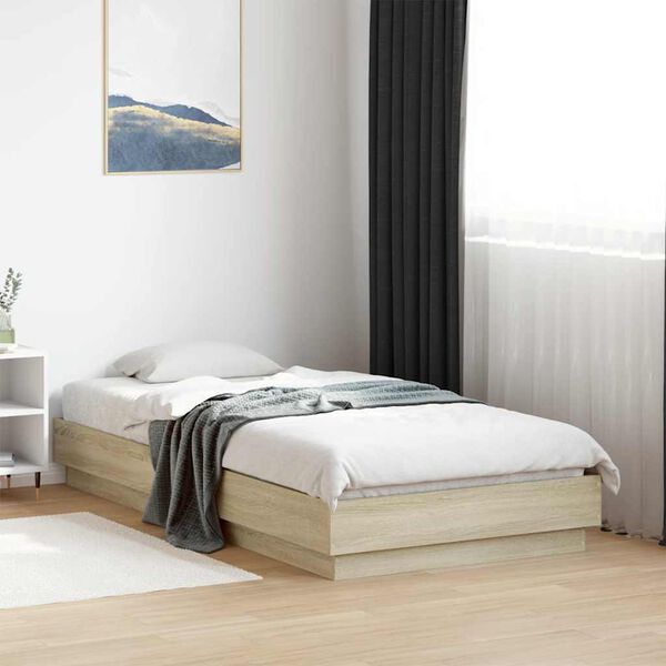 vidaXL Cadre de lit sans matelas chêne sonoma 90x190 cm