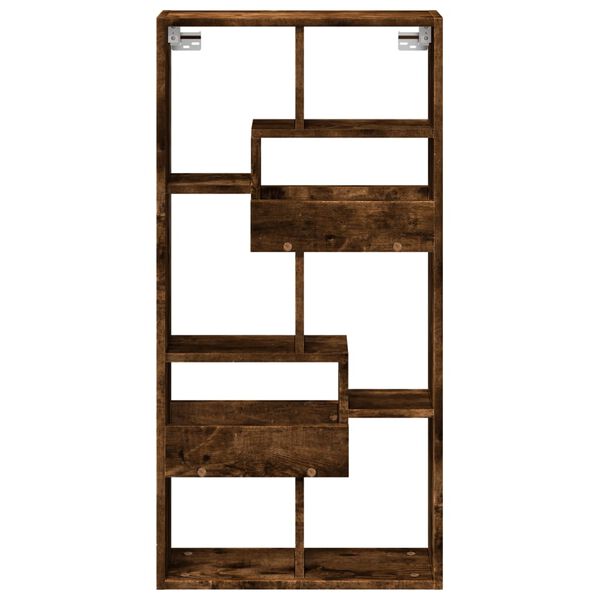 vidaXL Armoire murale ch&ecirc;ne fum&eacute; 50x15x100 cm bois d'ing&eacute;nierie