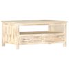 vidaXL Table basse Blanc 90x50x40 cm Bois de manguier massif