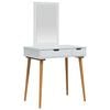 vidaXL Ensemble de Coiffeuse FAUSKE 2 pcs Blanc 76 x 50 x 143 cm