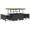 vidaXL Ensemble de canap&eacute; de jardin 8 pcs Noir polyrotin