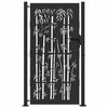 vidaXL Porte de Jardin Noir 110 x 180 cm Acier enduit de poudre