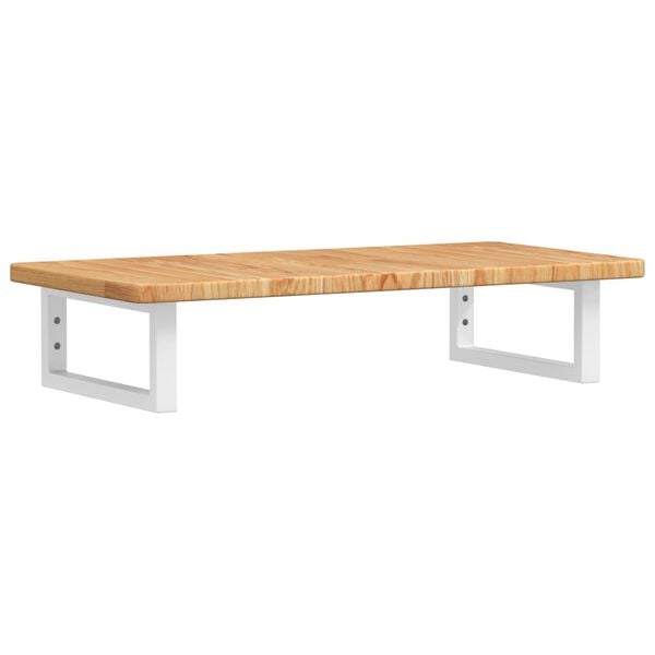 vidaXL &Eacute;tag&egrave;re de vasque murale acier et bois de ch&ecirc;ne massif