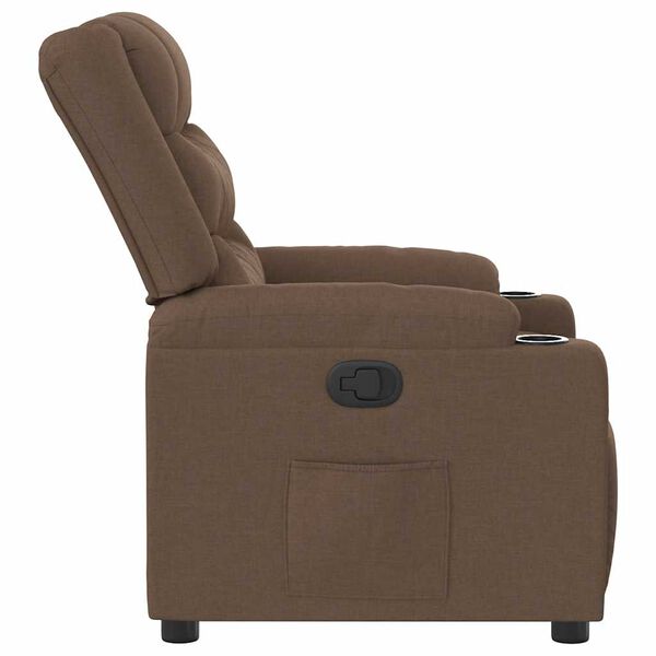 vidaXL Fauteuil inclinable Marron Tissu