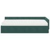 vidaXL Cadre de lit d'angle avec matelas Autre 2 pcs Vert Velours