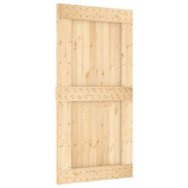 vidaXL Porte coulissante et kit de quincaillerie 100x210 cm pin massif