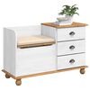 vidaXL Banc de rangement avec tiroir ASKIM Blanc 100 x 39 x 62 cm