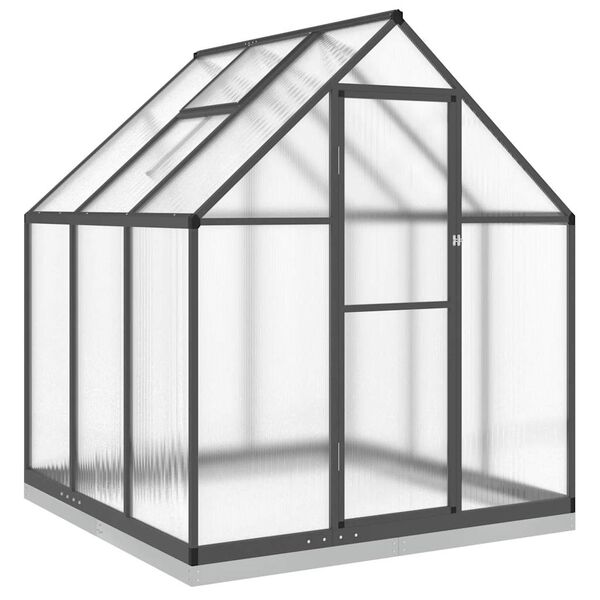 vidaXL Serre avec cadre de base anthracite 169x169x202 cm aluminium