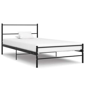 vidaXL Cadre de lit sans matelas noir m&eacute;tal 100x200 cm