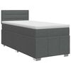 vidaXL Lit boxspring avec matelas Gris fonc&eacute; 80 x 200 cm Tissu