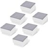 vidaXL 6 lampes LED d'&eacute;clairage incorpor&eacute;es au sol 100x100x68 mm