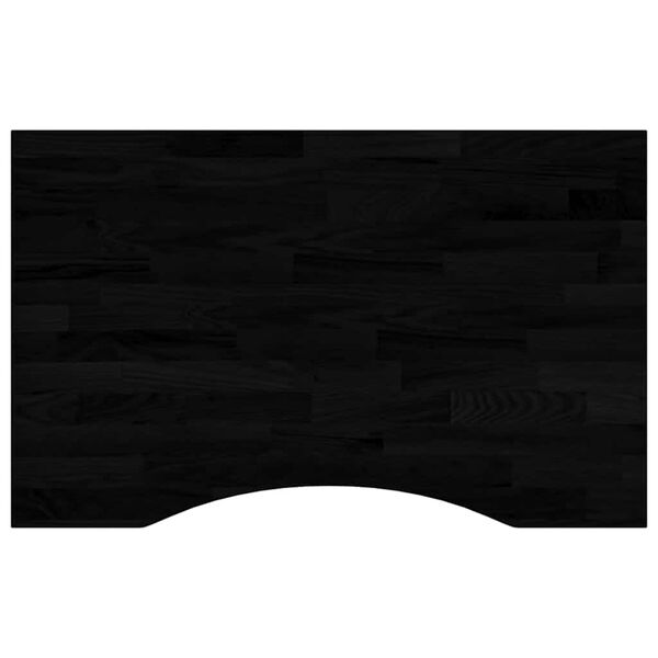 vidaXL Dessus de bureau marron fonc&eacute; bois ch&ecirc;ne massif rectangulaire