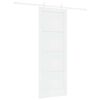 vidaXL Porte coulissante Blanc 78 x 211 cm Pin massif