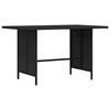 vidaXL Table &agrave; manger de jardin Noir 110x70x65 cm R&eacute;sine tress&eacute;e